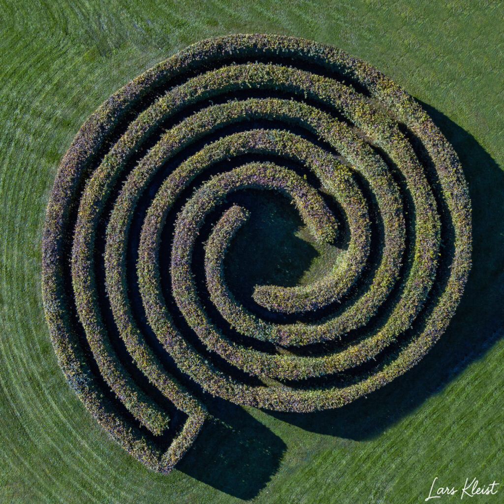 Labyrintpark fra drone